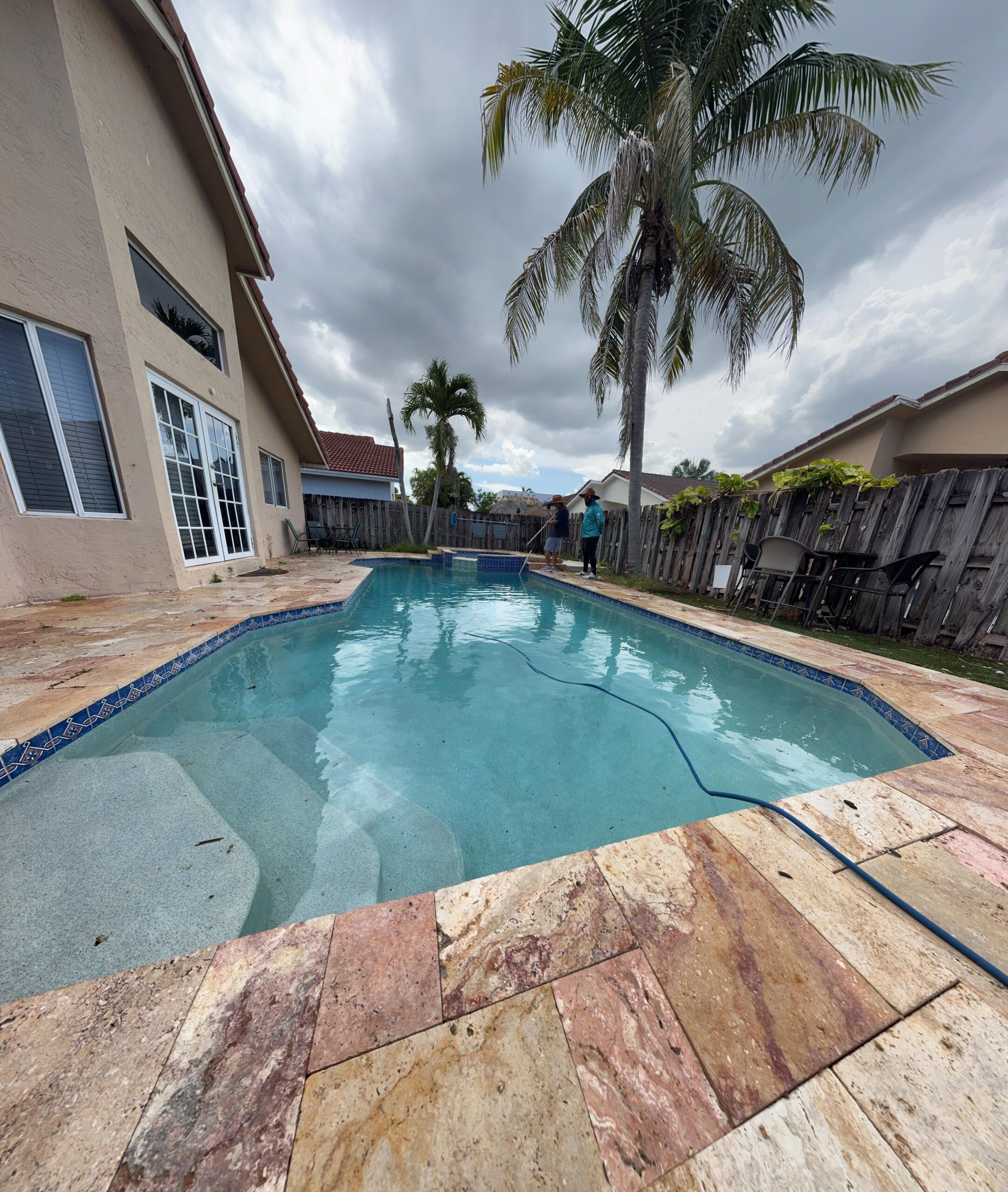 Residential pool maintained by Poolside Luxe