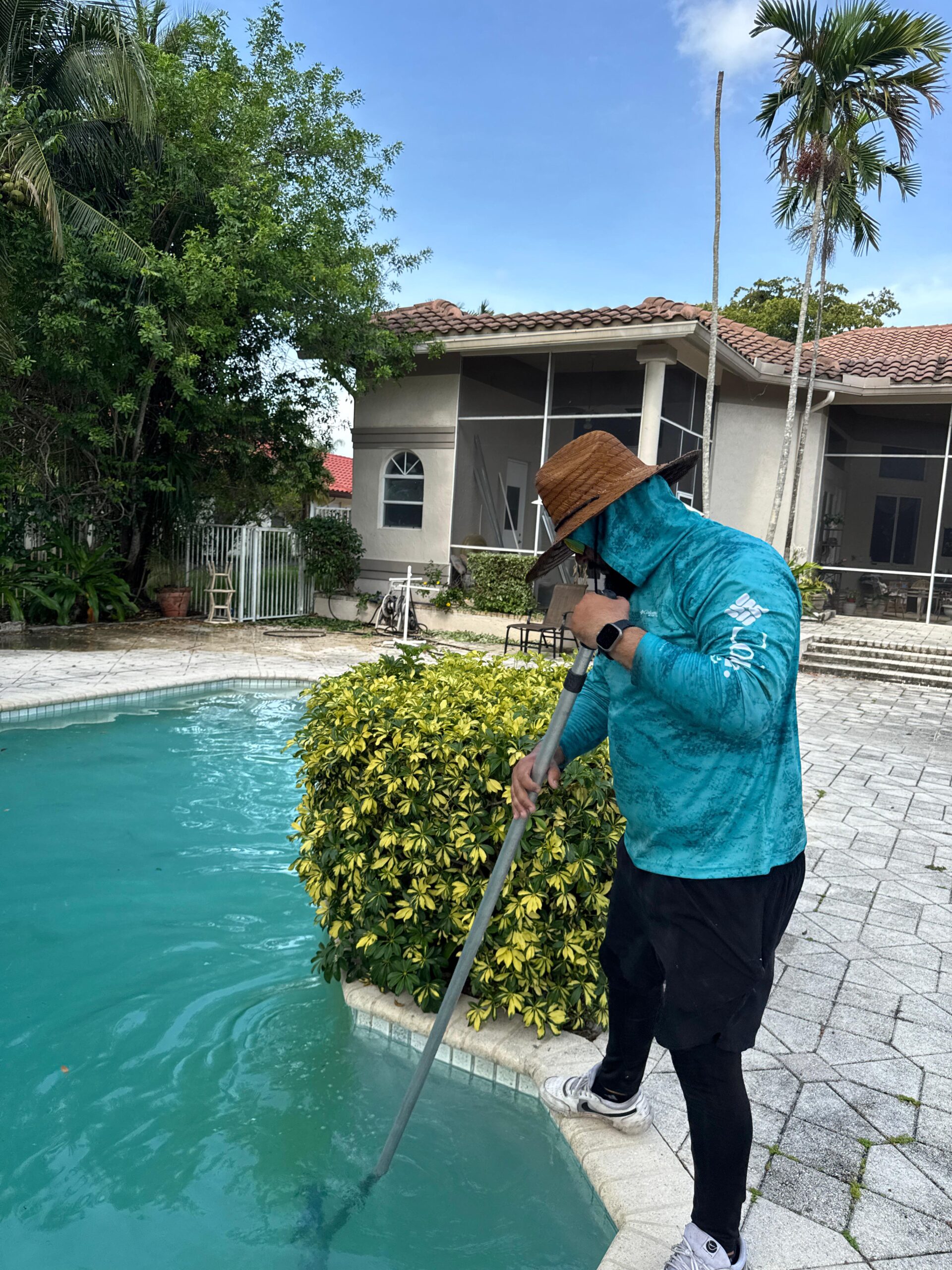 Residential swimming pool in Weston Florida